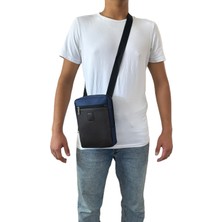Byz -3010 Erkek Çapraz Çanta, El Çantası, Omuz Çantası, Ayarlanabilir Askılı Lacivert 17X24X6CM