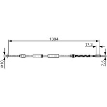 Bosch 1987482033 - Fren Halatı Arka Mercedes Sprınter B906 . Vw Crafter 30-35-50