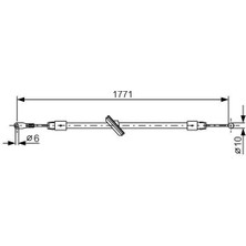 Bosch 1987482030 - Fren Halatı On Mercedes Sprınter B906 . Vw Crafter 30-35-50 1771MM/271MM