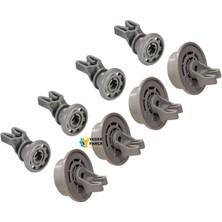 Beko Uyumlu D13001S Bulaşık Makinesi Sepet Tekerleği 4 Alt 4 Üst Teker Takımı