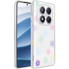 Redmi Note 14 Pro 4g Kılıf Şeffaf Figürlü Zore Folk Sert Kapak - Papatya