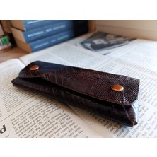 Crazy Gerçek Deri Tamamen El Emeği Özel Kalemleriniz Için Kalemlik Kalemkutu (15.5x6.5 ) 7M10