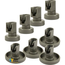 Aeg Uyumlu F44010VIL Bulaşık Makinesi 4 Adet Alt - 4 Adet Üst Sepet Tekerleği