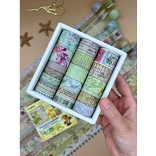 Vintage Botanik Temalı 20’li Washibant Seti-Wilderness Remains Serisi (20*2m)/masking Tape/desenli Bant