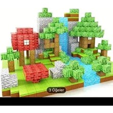 Hitteknoloji 100 Parça Manyetik Minecraft Tarzı Zeka Geliştirici Oyun Eğlenceli Tasarım ile