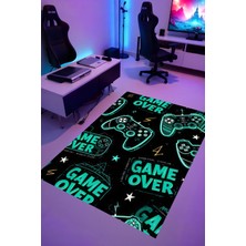 Gaming Halı Dijital Baskı Oyun Odası Halısı Kaymaz Taban Yıkanabilir Gamer Modern Tasarım