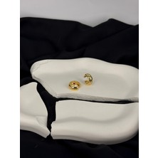 Gold Altın Taşsız Earcuff Çelik Küpe Delik Gerektirmez