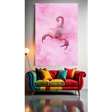 Özkacar Group Tatlı Pembe Akrep V1 Ev Duvar Salon Güzellik Salonu Ofis Dükkan Dekarasyon Kanvas Tablo