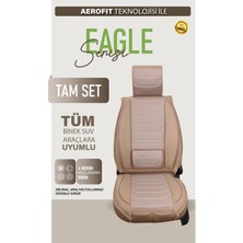 Toyota Yaris 2003-2005 Uyumlu Oto Koltuk Kılıfı Deri, Kumaş Elegance Bej