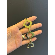 Altın Sarı Çelik Dikiş Giyim Çanta Aksesuarı 17X3 cm