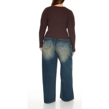 F21 Plus Size Mide-Rise Jean Pantolon