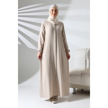 Ihvan Elit Kumaş Krem Aveze Ferace