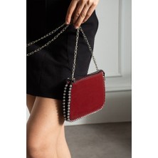 Boncuk Detaylı Zincir Askılı Kadın Çanta