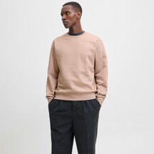 Jack & Jones Jack&Jones Star Basic Erkek Bej Sweatshirt