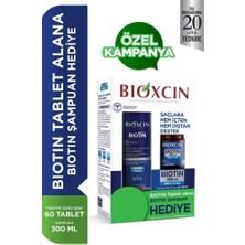 Bioxcin Biotin 5000 Mcg 60 Tablet ve Biotin Şampuan Seti - Diş Beyazlatıcı Köpük Hediye
