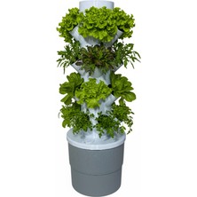 Topraksız Tarım Hobi Seti 24'lü Kule - Mermer Rengi