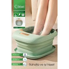 KFM-8638 Portatif Katlanabilir Isıtmalı 6 Silindirli Kızılötesi Işıklı Ayak Masaj Aleti