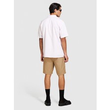 Sisley Keten Pamuk Karışımlı Pileli Regular Fit Kısa Kollu Gömlek Erkek Mix Gömlek - 324P59A2SQ03K