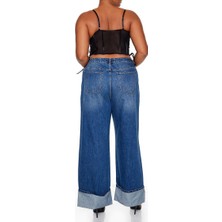 F21 Plus Size Wide-Leg Jean Pantolon