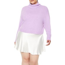 F21 Plus Size Boğazlı Kazak