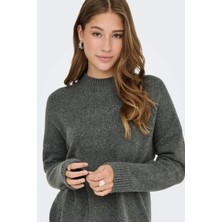 Only Kadın Onlhazel Yarım Balıkçı Oversize Yünlü Örme Kazak 15352853 Yeşil