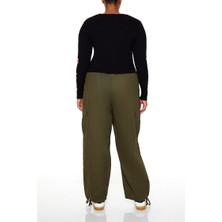 F21 Plus Size Twill Kargo Pantolon