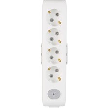 Multi-Let Dörtlü Priz Anahtarlı Topraklı Klemensli Çocuk Korumalı (Kablosuz)