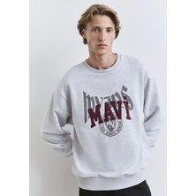 Mavi Mavi Logo Baskılı Gri Sweatshirt 0S10389-82498