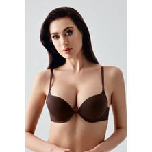 Kadın Push-Up Çift Dolgulu Kahverengi Sütyen 337035