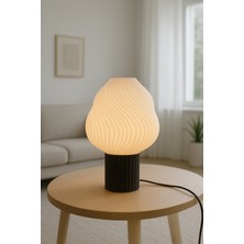 Amber Işıklı 3D Modern Abajur - Masa Üstü Dekoratif Lamba