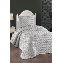 Çeyiz Diyarı Lumpa 2 Parça Tek Kişilik Pike Takımı Gri