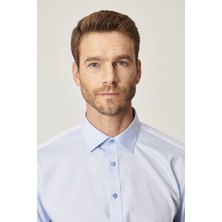 Ütü Gerektirmeyen Non-Iron Comfort Fit Geniş Kesim %100 Pamuk Klasik Yaka Gömlek