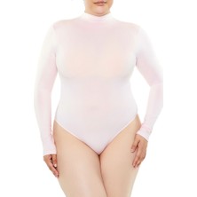 F21 Plus Size Dikişsiz Yüksek Yaka Bodysuit