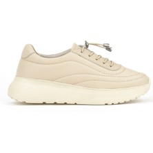 Ziya, Kadın Hakiki Deri Sneaker 1531050Z2650F100K Bej