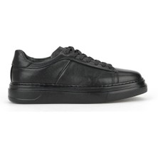 Ziya, Erkek Hakiki Deri Sneaker 1531026ZH12 Siyah