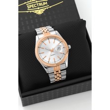 Spectrum Premium Çelik Kordon Takvimli Erkek Kol Saati Özel Kutulu