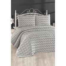 Çeyiz Diyarı Lumpa 3 Parça Çift Kişilik Pike Takımı Gri