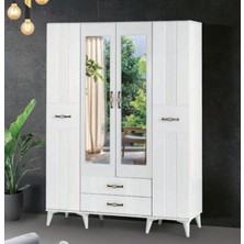 Bera Beyaz 4 Kapılı Tuğçe Dolap