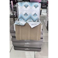 Çeyiz Diyarı Petek Çift Kişilik Pamuklu Pike Takımı Kahve