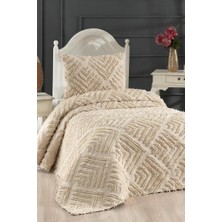 Çeyiz Diyarı Pine 2 Parça Tek Kişilik Pike Takımı Bej