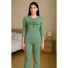 Kadın Yarım Kol Ispanyol Paça Pijama Takımı