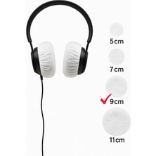 Tek Kullanımlık Kulaklık Hijyen Bonesi,  Kulaklık Kılıfı- Beyaz- 9 Cm(L)