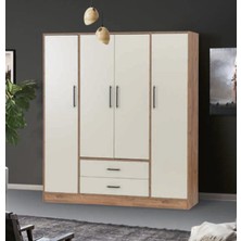 Bera Atlantik Çam - Kumbeji 4 Kapılı Tuna Dolap