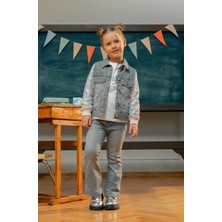 Kız Çocuk Ispanyol Paça Denim Pantolon MNT25K237