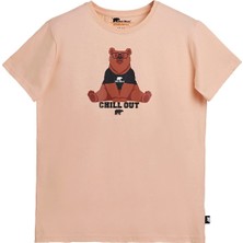 Caleb Pembe Baskılı Çocuk Tişört