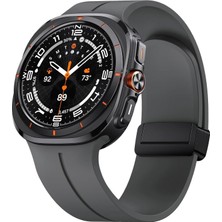 Microsonic Samsung Galaxy Watch 8 44MM Kordon Ribbon Line Koyu Gri