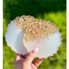 Epoksi Reçine Geode Yuvarlak Bardak Altlığı Silikon Kalıbı B30