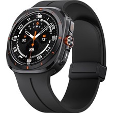 Microsonic Samsung Galaxy Watch 8 Classic 46MM Kordon Ribbon Line Siyah