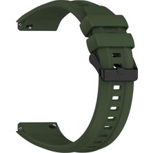 Microsonic Huawei Watch Gt5 Pro 42MM Kordon, Silicone Swiftbands Koyu Yeşil