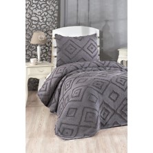 Çeyiz Diyarı Samira 2 Parça Tek Kişilik Pike Takımı Antrasit